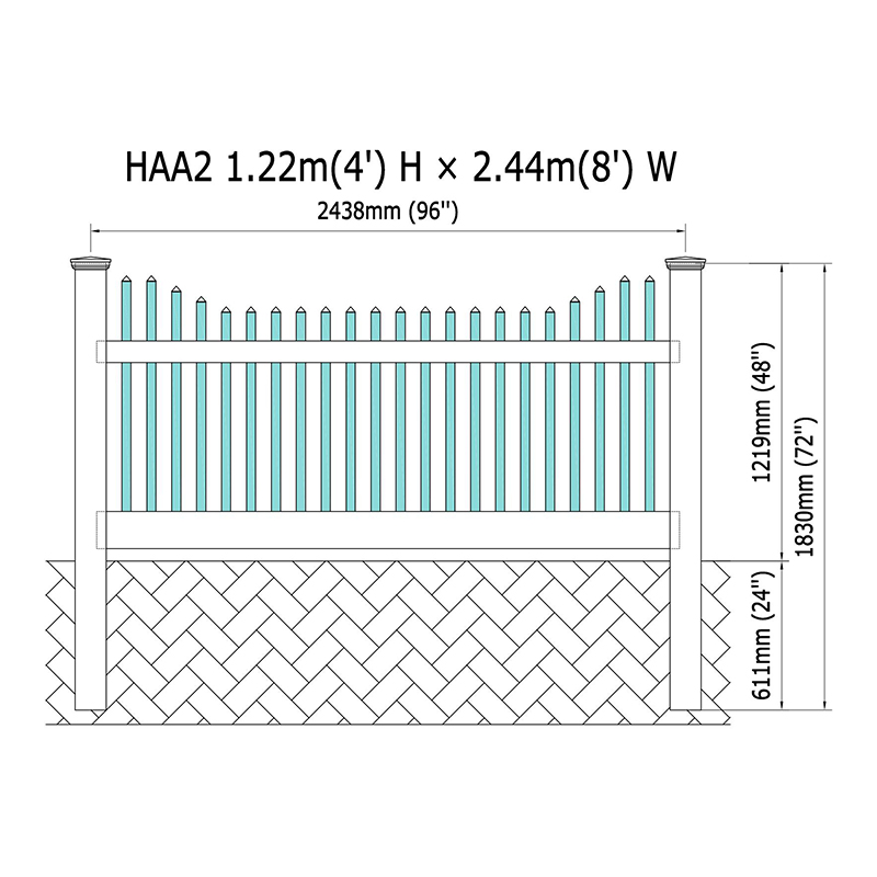 HAA2下弧栅条围栏