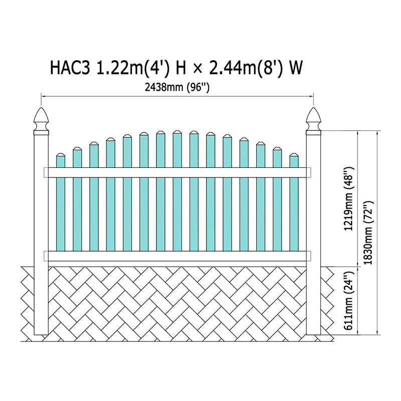 HAC3尖顶花园围栏