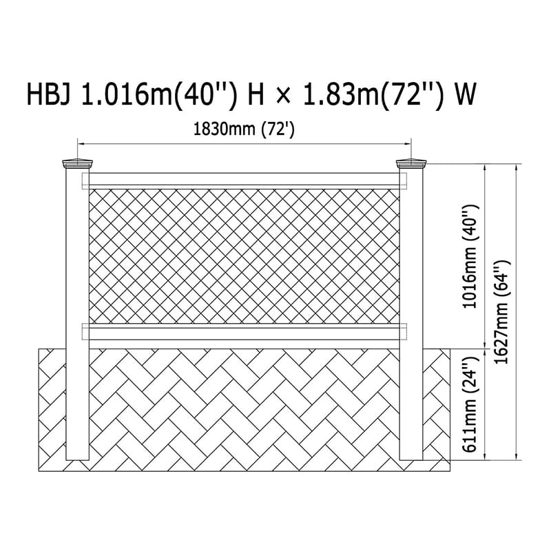 HBJ PVC格子护栏