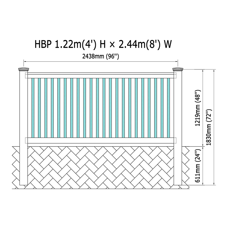 HBP PVC阳台护栏