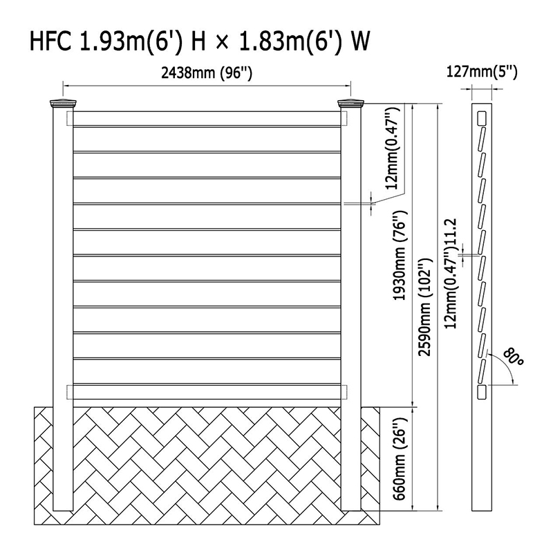 HFC 百叶窗半封闭式围栏