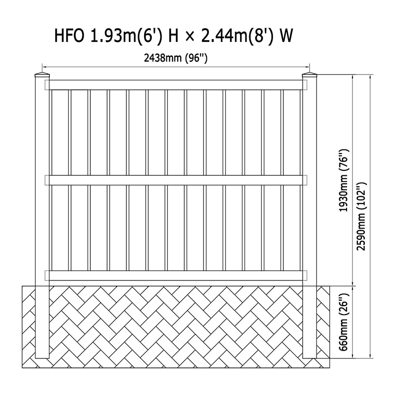 HFO 半封闭式乙烯基围栏